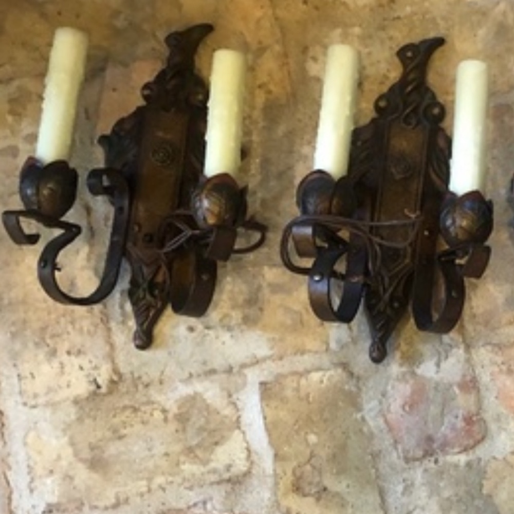 Antique double sconces